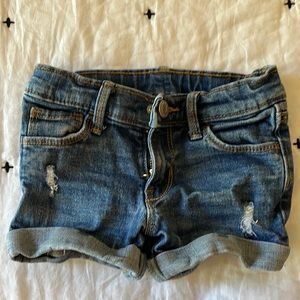 Denim cuffed shorts
